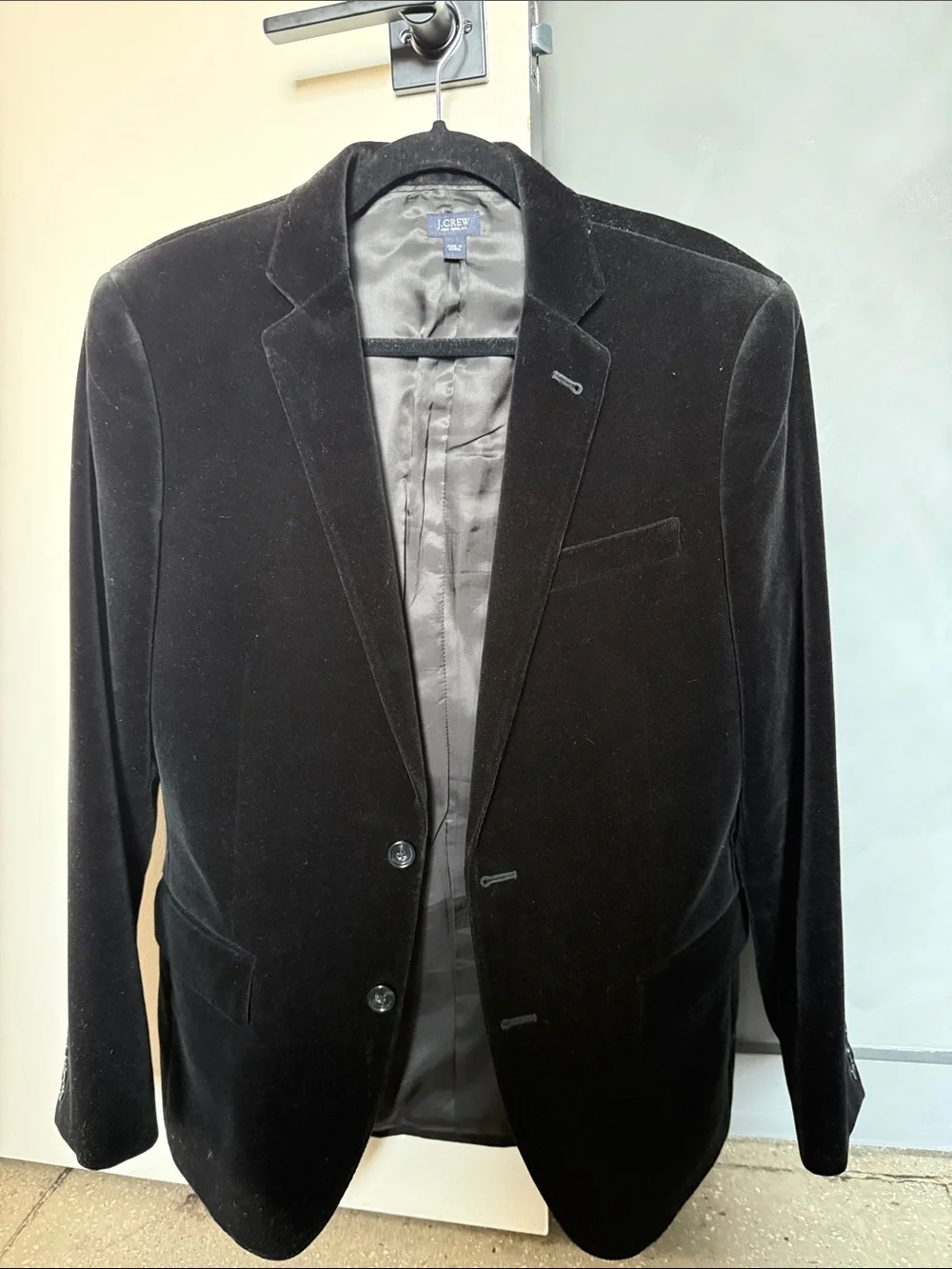 J. Crew Black Velvet Sport Coat Blazer